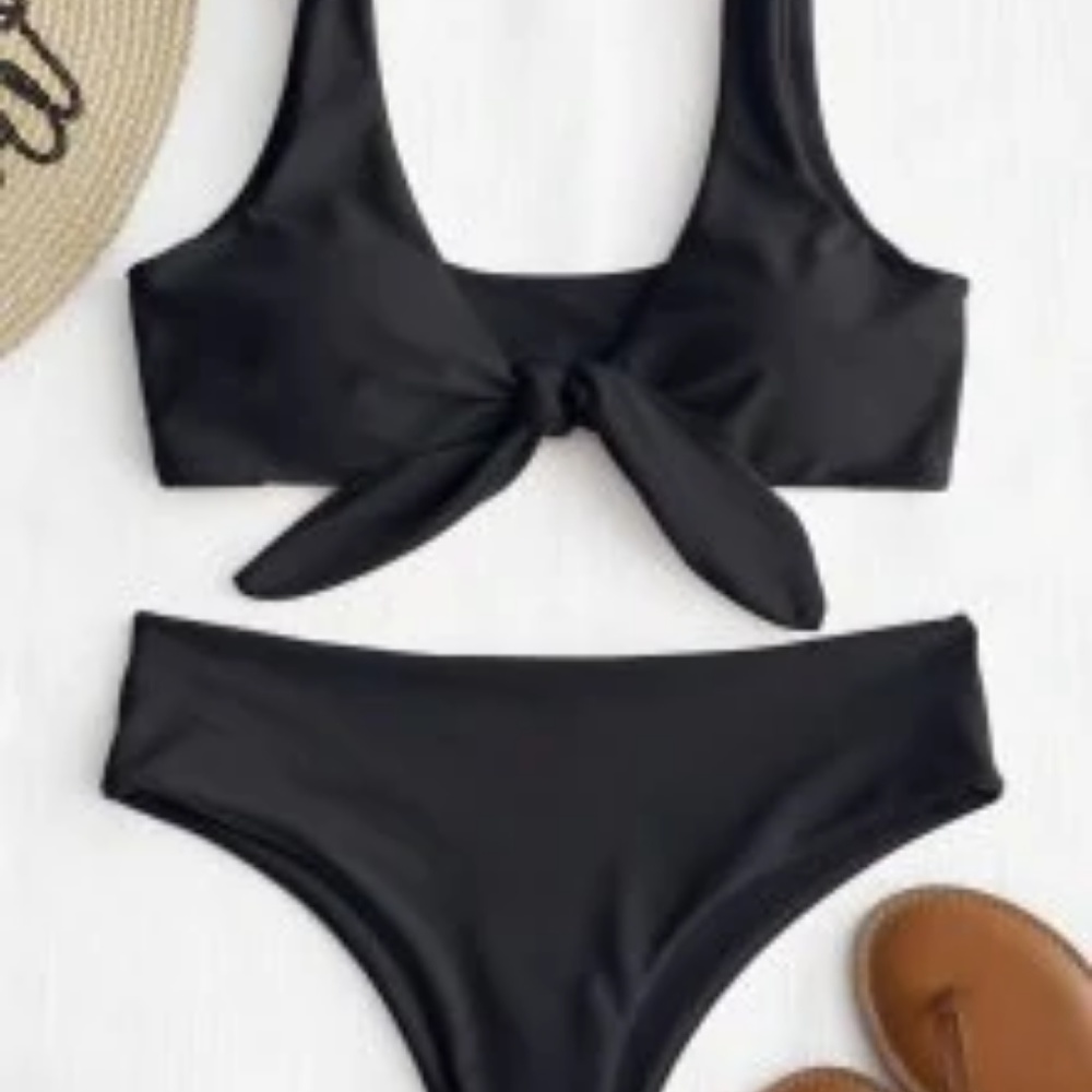 NWT Zaful Knot Bikini - Black